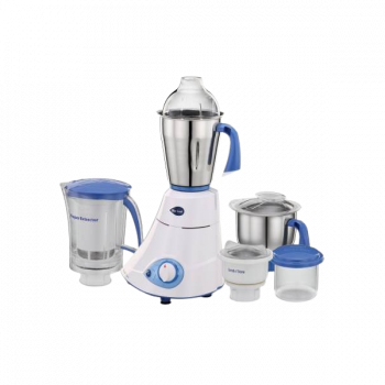 Preethi Blue Leaf Mixer Grinder | 750 W | 4 Jars | White and Blue | MG139
