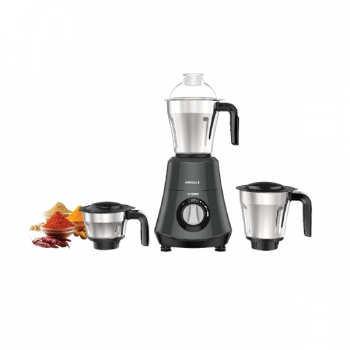 Havells Hydro 750 watt Mixer Grinder with 3 Wider mouth Stainless Steel Jar | Black