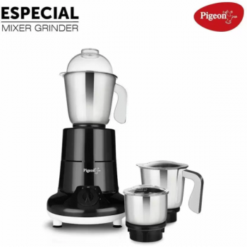 Pigeon Especial Mixer Grinder | 750 W | 3 Jars | Grey Pigeon Especial Mixer Grinder | 750 W | 3 Jars | Grey
