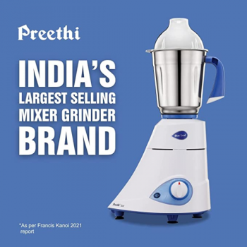 Preethi Blue Leaf Gold Mixer Grinder | 3 Jars | 750 W | White | MG 150 Preethi Blue Leaf Gold Mixer Grinder | 3 Jars | 750 W | White | MG 150