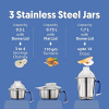 Preethi Blue Leaf Gold Mixer Grinder | 3 Jars | 750 W | White | MG 150