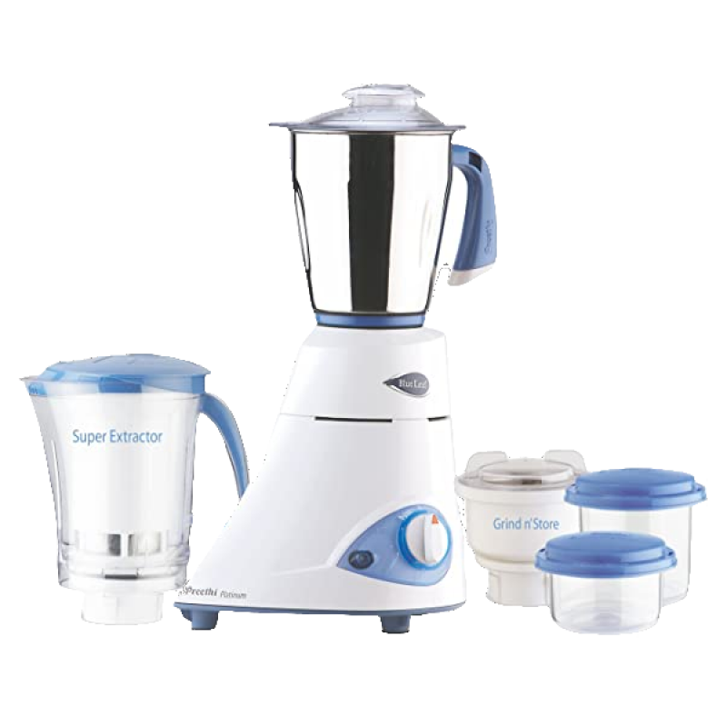 Preethi Blue Leaf Platinum Mixer Grinder | 110W | MG-153 Preethi Blue Leaf Platinum Mixer Grinder | 110W | MG-153