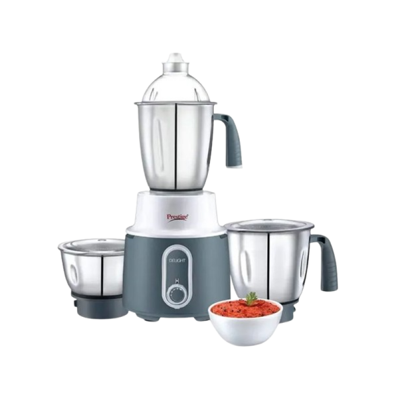 Prestige Delight Stainless Steel Mixer Grinder | 3 Jars | 750 W | Charcoal Grey Prestige Delight Stainless Steel Mixer Grinder | 3 Jars | 750 W | Charcoal Grey