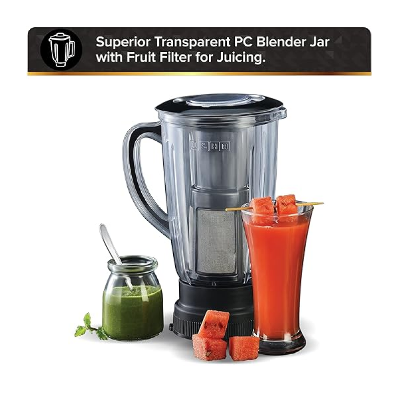 Usha Maximus Plus Mixer Grinder | 800 W | Black | MP800MX4 Usha Maximus Plus Mixer Grinder | 800 W | Black | MP800MX4