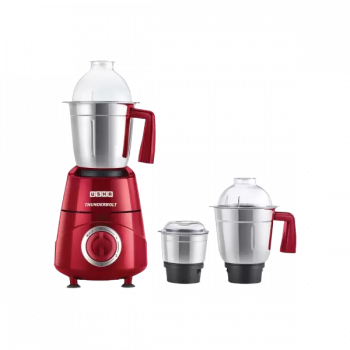 USHA TH800MX3 Thunderbolt Mixer Grinder | 3 jar | 800 W | Red