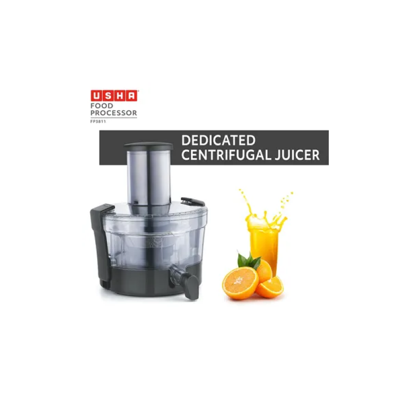USHA Food Processor | 1000 Watt | FP 3811 | Black & Silver USHA Food Processor | 1000 Watt | FP 3811 | Black & Silver