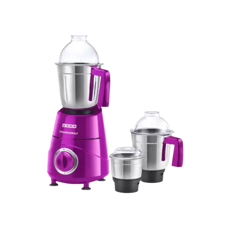 USHA thunderbolt Mixer Grinder | 800 W | 3 Jars | Magenta USHA thunderbolt Mixer Grinder | 800 W | 3 Jars | Magenta