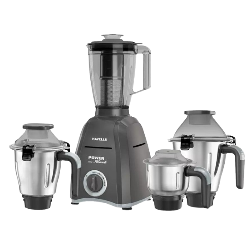 Havells Power Hunk Mixer Grinder | 800 watt | 4 Jars | Grey Havells Power Hunk Mixer Grinder | 800 watt | 4 Jars | Grey