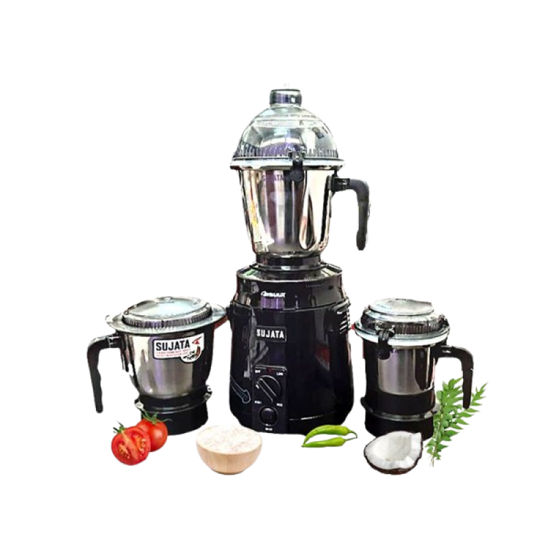 Sujata Dynamix Mixer Grinder | 900W | 3 JAR | Black Sujata Dynamix Mixer Grinder | 900W | 3 JAR | Black