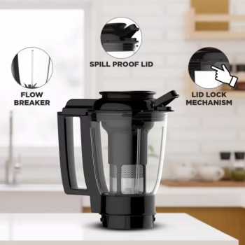 Butterfly Magnum 1.2 HP Mixer Grinder | 4 Jars | 900 Watts | Black