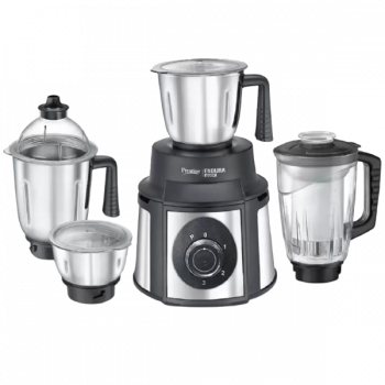 Prestige Endura Juicer Mixer Grinder | 1000 Watts | 4 Jars | Black & Silver