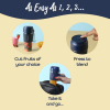 Wonderchef Nutri-Cup Portable Blender | USB Charging | Smoothie maker | SS Blades | Battery Operated Rechargeable Blender | 300ml | Compact Size | Blue Wonderchef Nutri-Cup Portable Blender | USB Charging | Smoothie maker | SS Blades | Battery Operated Rechargeable Blender | 300ml | Compact Size | Blue