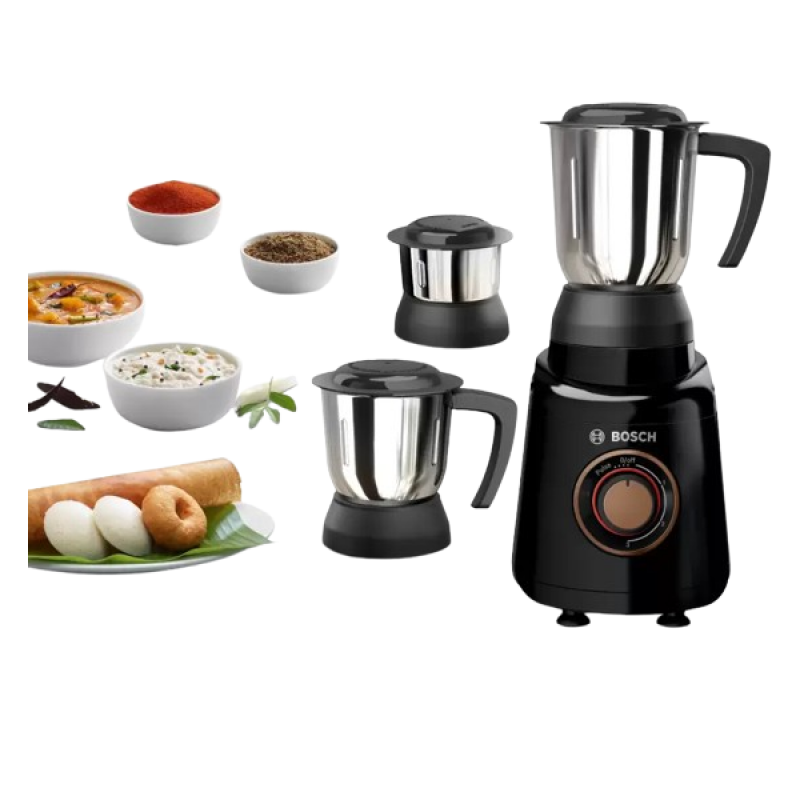 BOSCH TrueMixx Mixer Grinder | 3 Jars | Black & Steel | MGM4634BIN BOSCH TrueMixx Mixer Grinder | 3 Jars | Black & Steel | MGM4634BIN