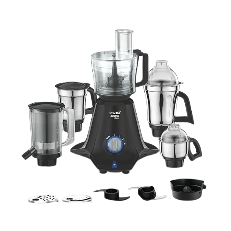 Preethi | Zodiac | Mg 261 | 750 Watts | | 5 Masterchef Jar | Mixer Grinder | Black