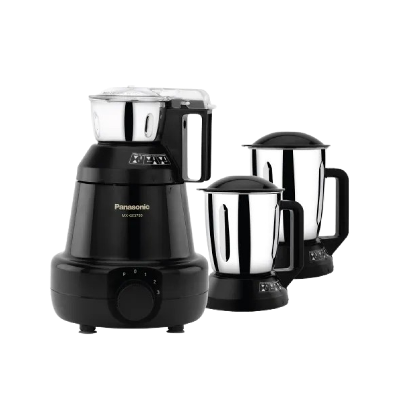Panasonic Value Series Mixer Grinder | 750 W | 3 Jars | Black | MX-GE3750