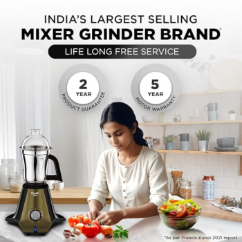 Preethi Titan Mixer Grinder | 3 Jars | 1000W | Black | MG-283