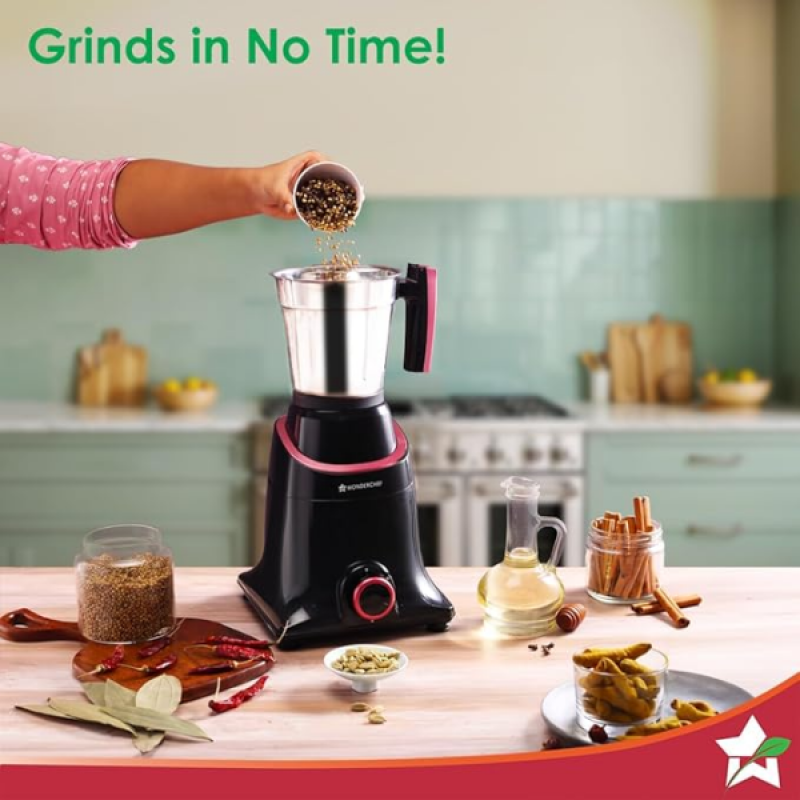 Wonderchef Select Mixer Grinder | 750W | 4 Jar | Black Wonderchef Select Mixer Grinder | 750W | 4 Jar | Black