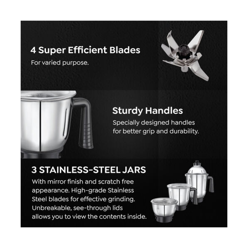 Prestige Prism Mixer Grinder | 750 Watts | 4 Jars Prestige Prism Mixer Grinder | 750 Watts | 4 Jars