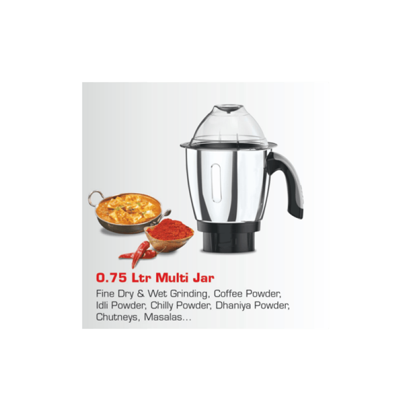 Vidiem Eva Prime Mixer Grinder | 750W | 3 Jars | Black Vidiem Eva Prime Mixer Grinder | 750W | 3 Jars | Black