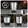 IMPEX Grind Q 600 Mixer Grinder | 600 W | 3 Jars | Yellow Black IMPEX Grind Q 600 Mixer Grinder | 600 W | 3 Jars | Yellow Black