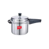 Impex Norma 3 L Non-Induction Base Aluminum Pressure Cooker with Outer Lid | Silver
