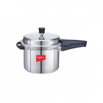 Impex Norma 3 L Non-Induction Base Aluminum Pressure Cooker with Outer Lid | Silver
