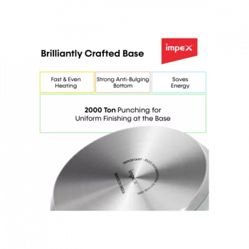 Impex Norma 3 L Non-Induction Base Aluminum Pressure Cooker with Outer Lid | Silver