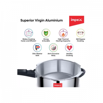 Impex Norma Pressure Cooker | 10 L | Aluminium Impex Norma Pressure Cooker | 10 L | Aluminium