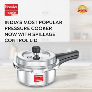 Prestige Popular Svachh Aluminium Outer Lid Pressure Cooker | 2L Prestige Popular Svachh Aluminium Outer Lid Pressure Cooker | 2L