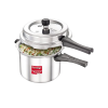 Prestige Popular Plus Svachh | 5 L | Virgin Aluminium Spillage Control Outer Lid Pressure Cooker | Silver | 10173
