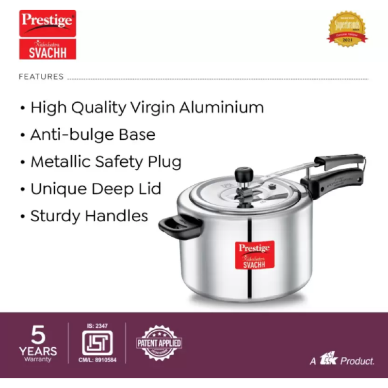 Prestige Nakshatra Svachh Pressure Cooker | 8 L Prestige Nakshatra Svachh Pressure Cooker | 8 L