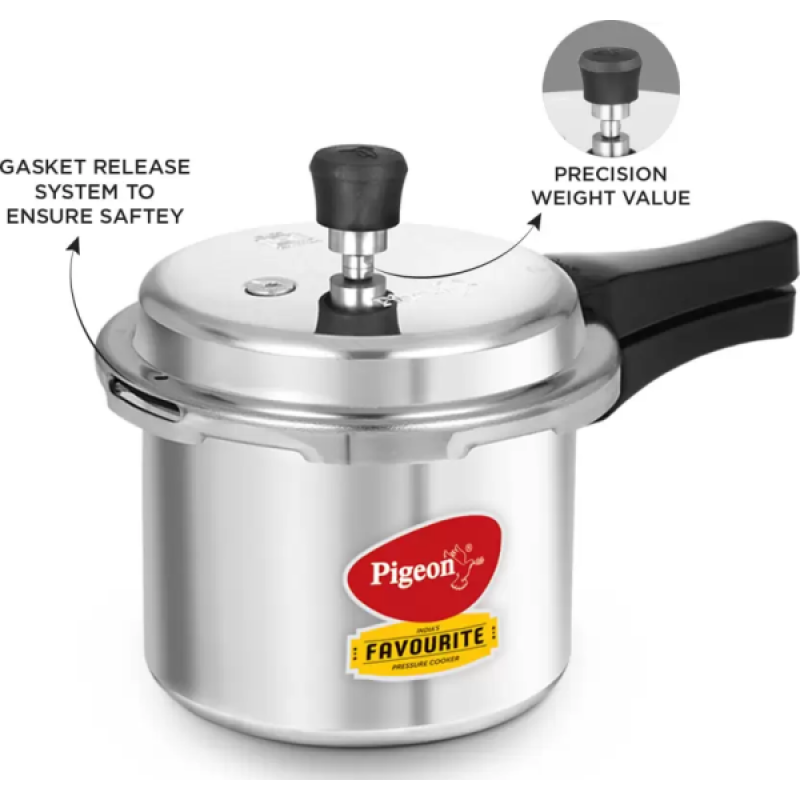 Pigeon Favourite Aluminium Pressure Cooker | 3 L Pigeon Favourite Aluminium Pressure Cooker | 3 L