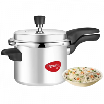 Pigeon Deluxe 5 L Pressure Cooker | Aluminium Pigeon Deluxe 5 L Pressure Cooker | Aluminium