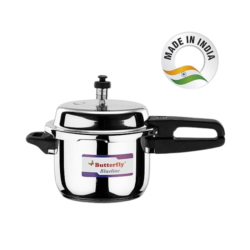 BUTTERFLY 3LTR | BLUELINE CUTE PRESSURE COOKER | STAINLESS STEEL BUTTERFLY 3LTR | BLUELINE CUTE PRESSURE COOKER | STAINLESS STEEL