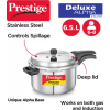 Prestige Deluxe Alpha Svachh Pressure Cooker | 6.5 L | Outer Lid Induction Bottom | Stainless Steel | 20252