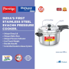 Prestige Deluxe Alpha Svachh Pressure Cooker | 6.5 L | Outer Lid Induction Bottom | Stainless Steel | 20252