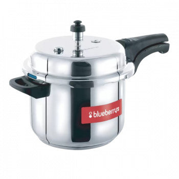 Blueberrys Virgina Plus Pressure Cooker | 5 L | Induction & Gas Stove Compatible | Stainless Steel | Silver