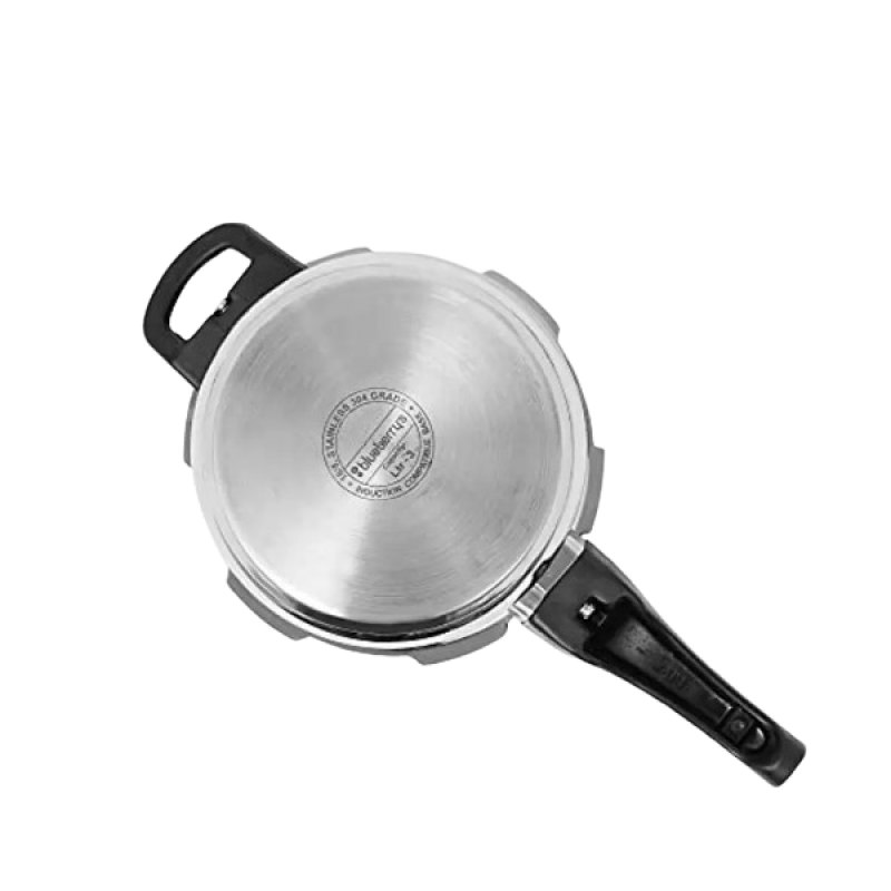 Blueberrys Virgina Plus Pressure Cooker | 5 L | Induction & Gas Stove Compatible | Stainless Steel | Silver Blueberrys Virgina Plus Pressure Cooker | 5 L | Induction & Gas Stove Compatible | Stainless Steel | Silver