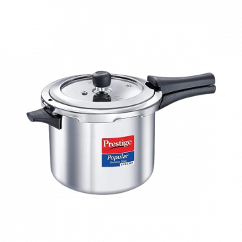 Prestige Popular Svachh Stainless Steel Outer Lid Pressure Cooker | 2 Ltr | Silver
