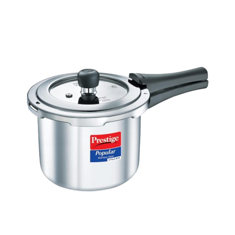 Prestige Popular Svachh Pressure Cooker | 3 L | Outer Lid | Spillage Control Stainless Steel | Silver | 20172 Prestige Popular Svachh Pressure Cooker | 3 L | Outer Lid | Spillage Control Stainless Steel | Silver | 20172
