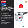 Prestige Popular Svachh Pressure Cooker | 3 L | Outer Lid | Spillage Control Stainless Steel | Silver | 20172 Prestige Popular Svachh Pressure Cooker | 3 L | Outer Lid | Spillage Control Stainless Steel | Silver | 20172