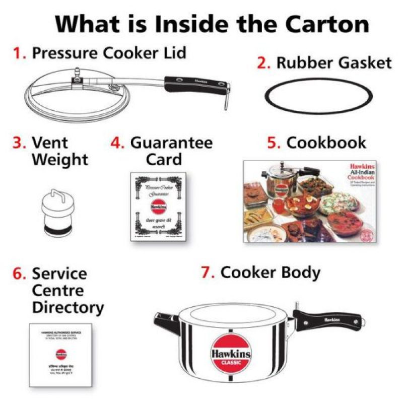 Hawkins Classic Pressure Cooker | CL40 | 4 L Hawkins Classic Pressure Cooker | CL40 | 4 L
