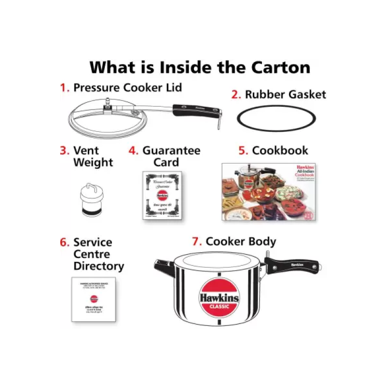 Hawkins CL50 Classic Pressure Cooker | 5 L Hawkins CL50 Classic Pressure Cooker | 5 L