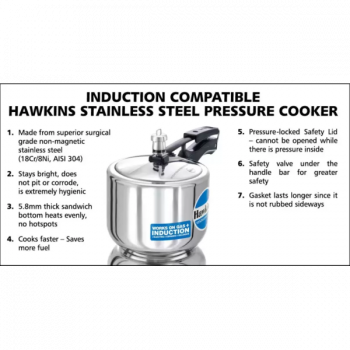 Hawkins Tall Pressure Cooker | Stainless Steel | 3L | HSS3T