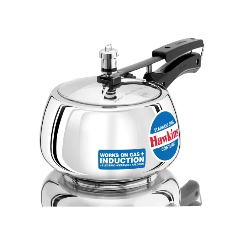 Hawkins Contura Induction Bottom Pressure Cooker | 3 L | Stainless Steel | SSC30 Hawkins Contura Induction Bottom Pressure Cooker | 3 L | Stainless Steel | SSC30