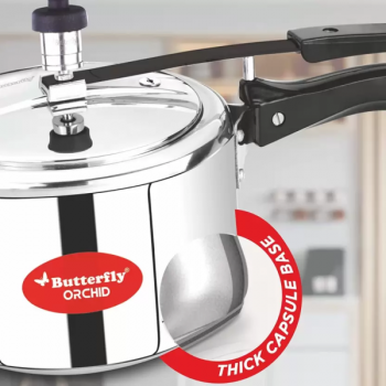 Butterfly Orchid Induction Bottom Pressure Cooker | 2 L Butterfly Orchid Induction Bottom Pressure Cooker | 2 L