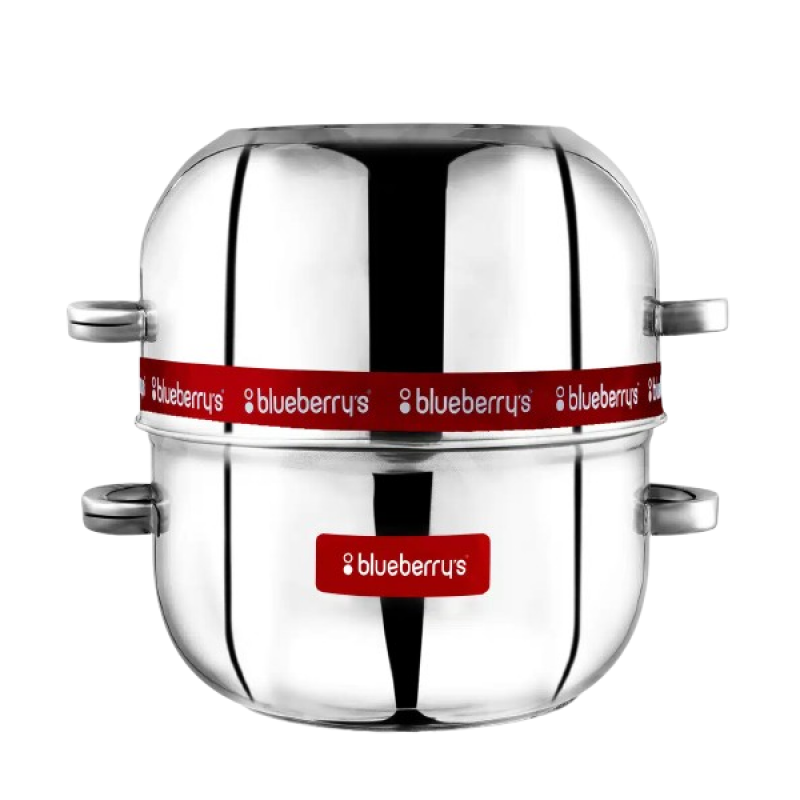 BlueBerry's  Stainless Steel Thermal Rice Cooker | Choodarapetty with Pot | 1 Kg | Silver