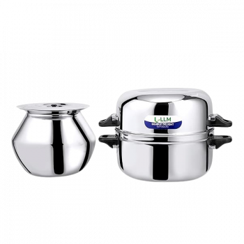 LLM Stainless Steel Double Delight Cook and Serve Pot Thermal Rice Cooker | 2 Kg