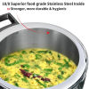Hawkins Triply Stainless Steel Pressure Cooker | 4.5 L | Inner Lid Induction Bottom | HSST4 Hawkins Triply Stainless Steel Pressure Cooker | 4.5 L | Inner Lid Induction Bottom | HSST4