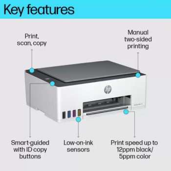 HP Smart Tank All In One Multi-function Color Inkjet Printer | 520 | Grey White